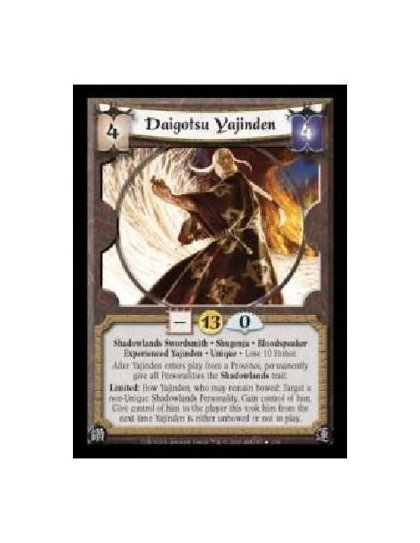 Daigotsu Yajinden Exp FOIL (Spanish)  - Shadowlands Swordsmith · Shugenja · Bloodspeaker · Experienced Yajinden · Unique · Lose