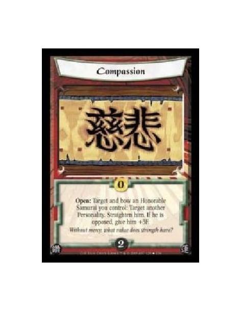Compassion FOIL (Spanish)  - Open: Target and bow an Honorable Samurai you control: Target another Personality. Straighten him.