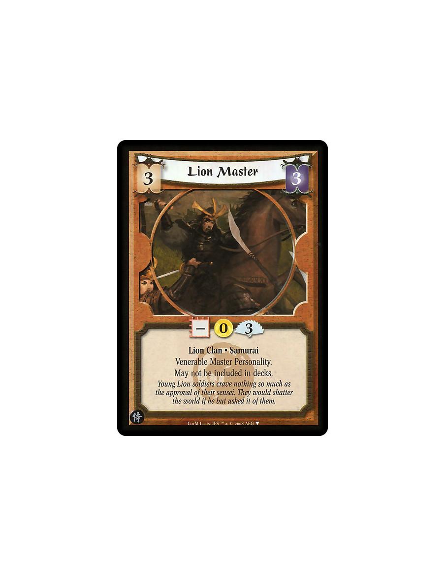 Lion Master  - Lion Clan • Samurai  Venerable Master Personality.  May not be included in decks.