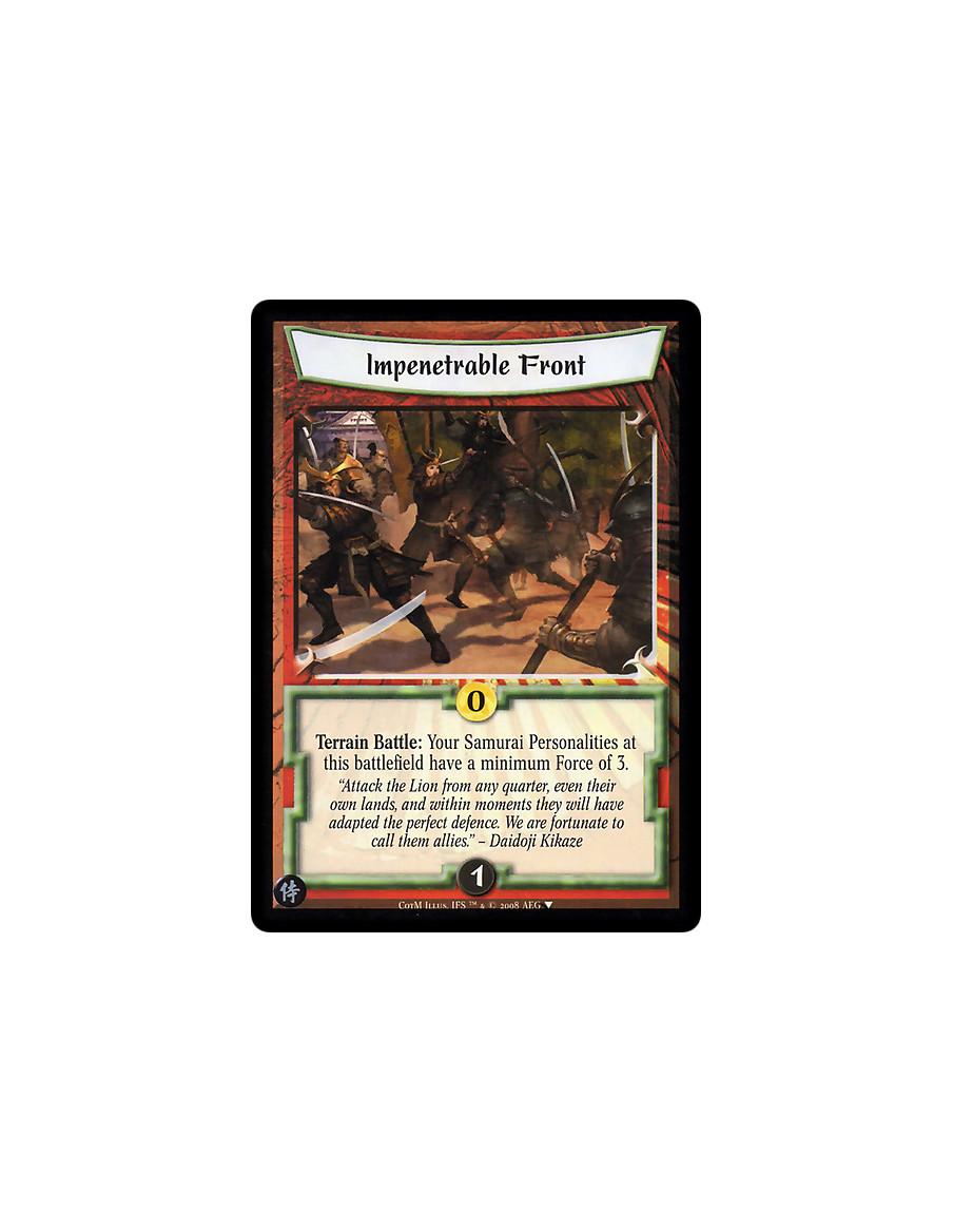 Impenetrable Front  - Terrain Battle: Your Samurai Personalities at this battlefield have a minimum Force of 3.