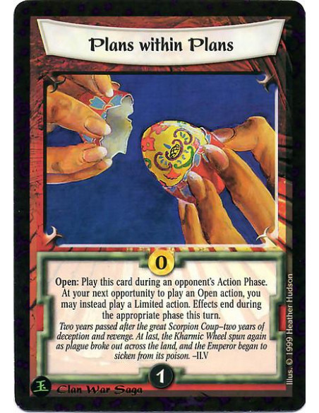 Plans Within Plans  - Open: Play during another player's Action Phase. At your next opportunity to take an Open action, you may 