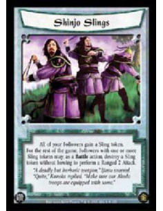 Shinjo Slings FOIL - All of your Followers gain a Sling token. For the rest of the game, Followers with one or more Sling token