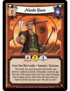 Akodo Ijiasu  - Lion Clan War Leader. Samurai. Tactician