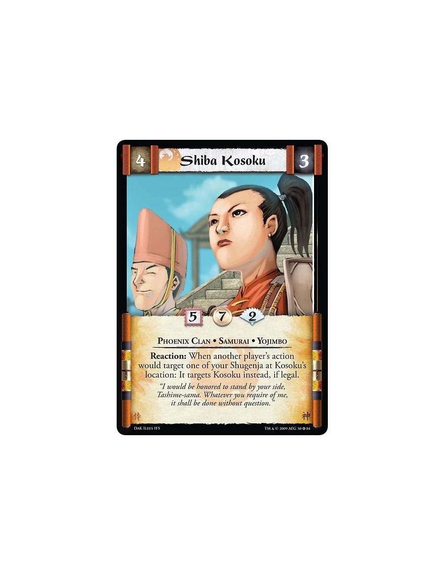 Shiba Kosoku  - Phoenix Clan • Samurai • Yojimbo Reaction: When another player's action would target one of your Shugenja at Kos