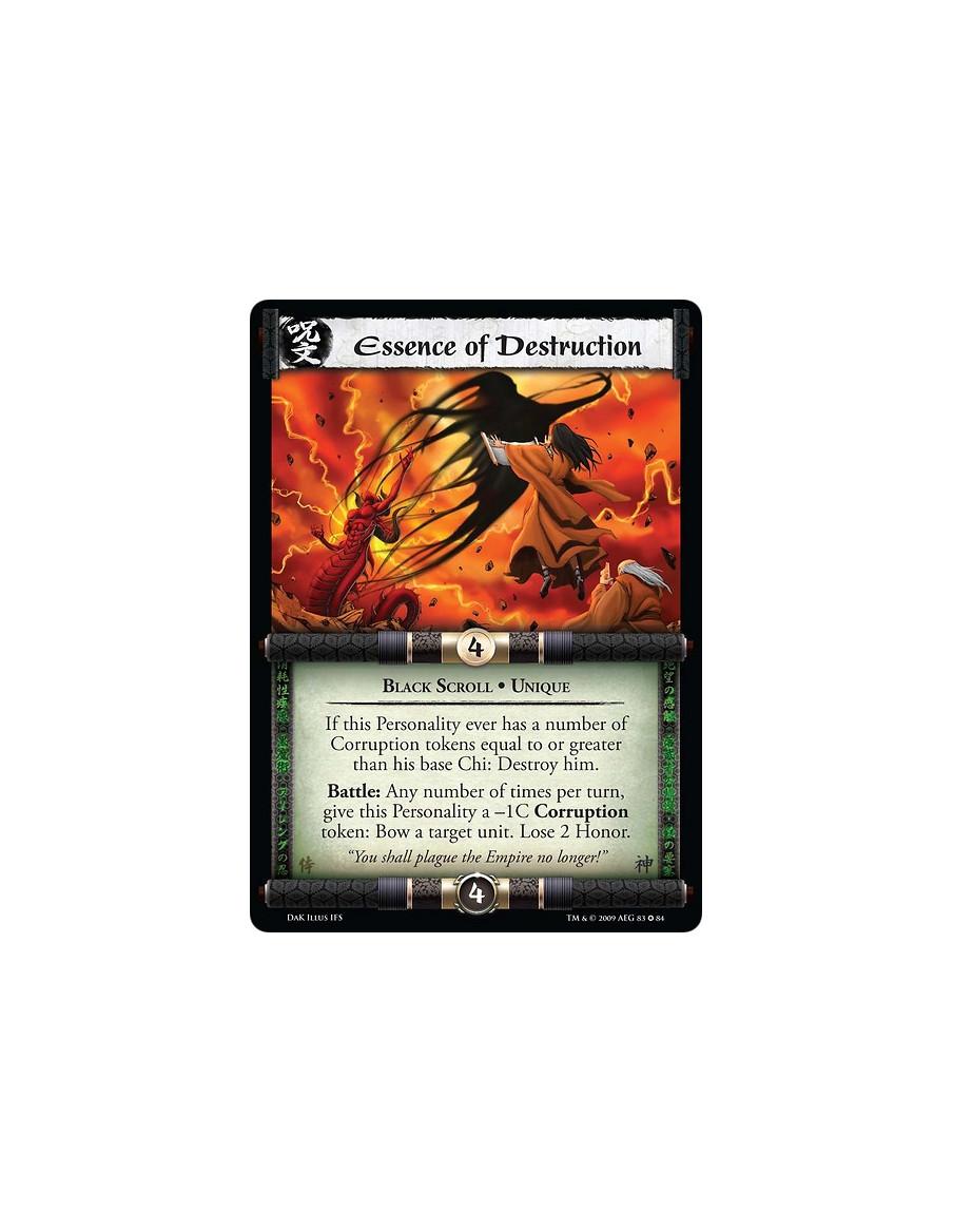 Essence of Destruction  - Black Scroll • Unique If this Personality ever has a number of Corruption tokens equal to or greater t