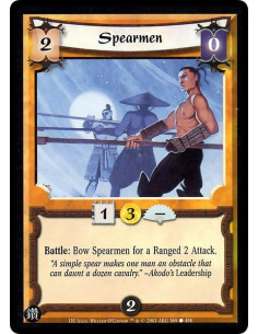 Spearmen - Battle: Bow Spearmen for a Ranged 2 Attack.