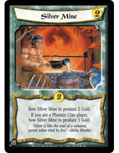 Silver Mine  - Bow Silver Mine to produce 2 Gold. If you are a Phoenix Clan player, bow Silver Mine to produce 3 Gold.