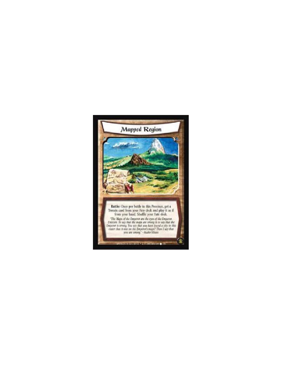 Mapped Region (Español)  - Singular Once per battle at this Province, you may search your Fate deck for a Terrain card and play 