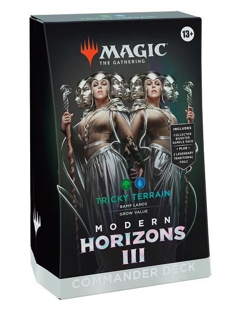 Baraja Commander Modern Horizons 3. Tricky Terrain  (Inglés)  - MODERN HORIZONS 3 BARAJA COMMANDER TRICKY TERRAIN. Caja de cartó