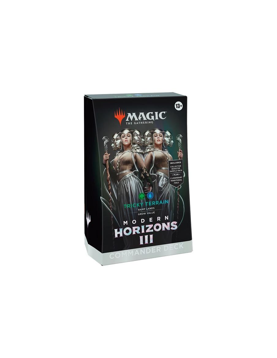 Baraja Commander Modern Horizons 3. Tricky Terrain  (Inglés)  - MODERN HORIZONS 3 BARAJA COMMANDER TRICKY TERRAIN. Caja de cartó