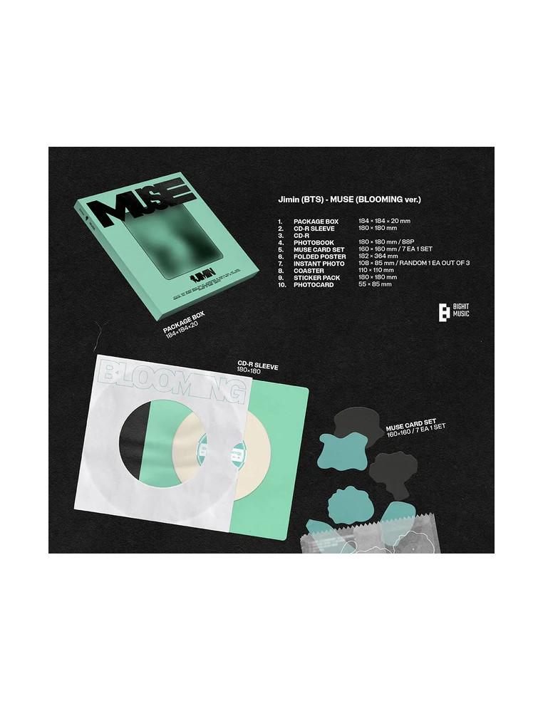 BTS - JIMIN - Muse (2nd Solo Album)  -  BTS - JIMIN - Muse (2nd Solo Album) Versiones: Blooming (Verde) y Serenade (Amarilla) 
