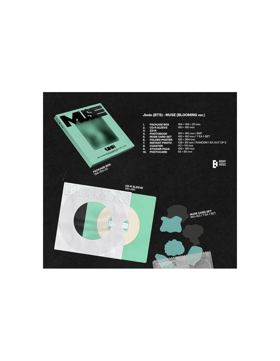 BTS - JIMIN - Muse (2nd Solo Album)  -  BTS - JIMIN - Muse (2nd Solo Album) Versiones: Blooming (Verde) y Serenade (Amarilla) 