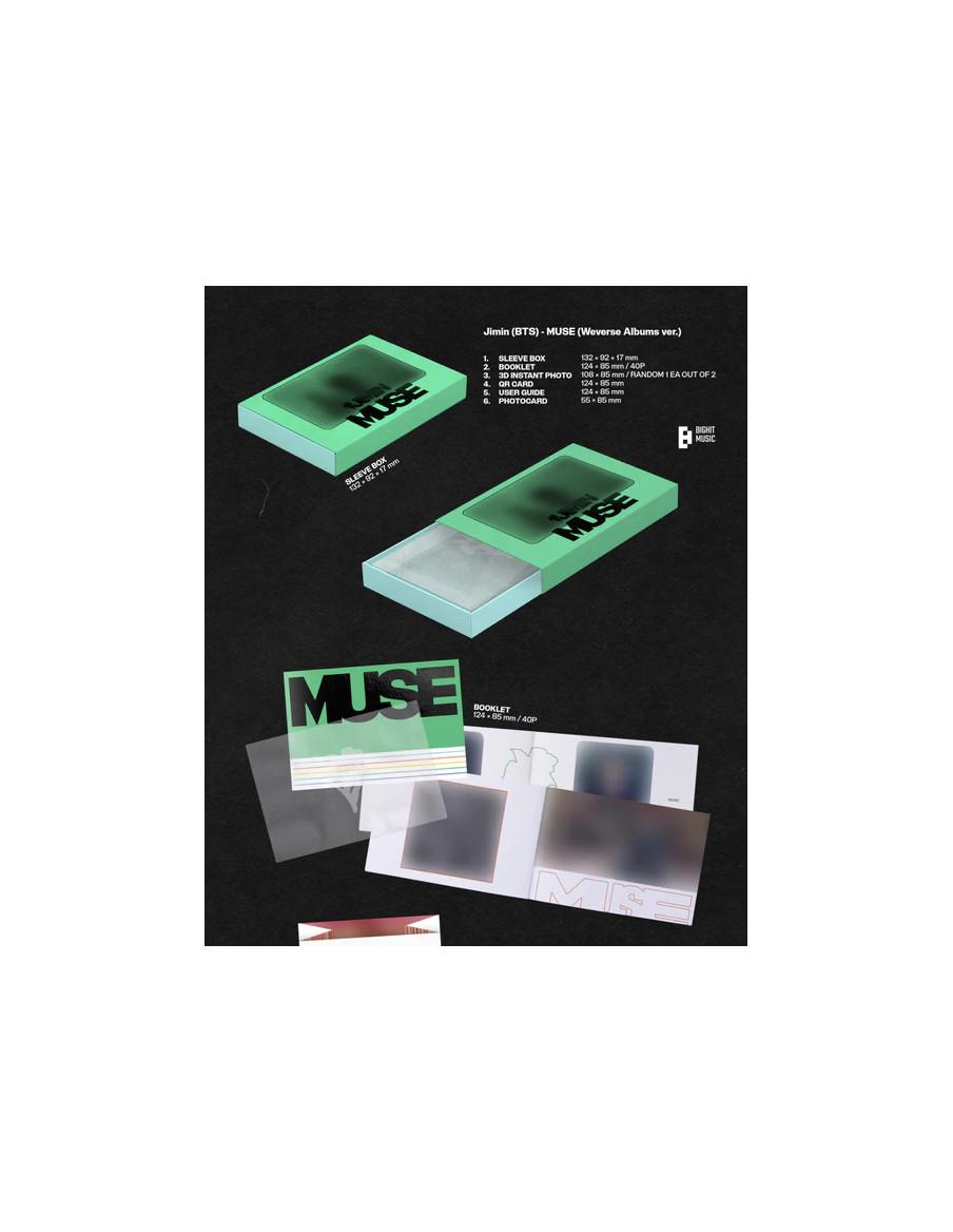 BTS - JIMIN - Muse (2nd Solo Album) (Weverse)  - BTS - JIMIN - Muse (2nd Solo Album) (Weverse) Contenido:  Caja exterior: 132 x 