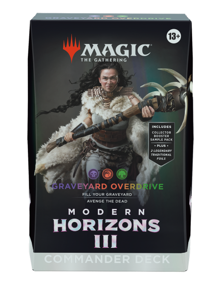 Baraja Commander Modern Horizons 3. Graveyard Overdrive (Inglés)  - MODERN HORIZONS 3 BARAJA COMMANDER GRAVEYARD OVERDRIVE. Caja