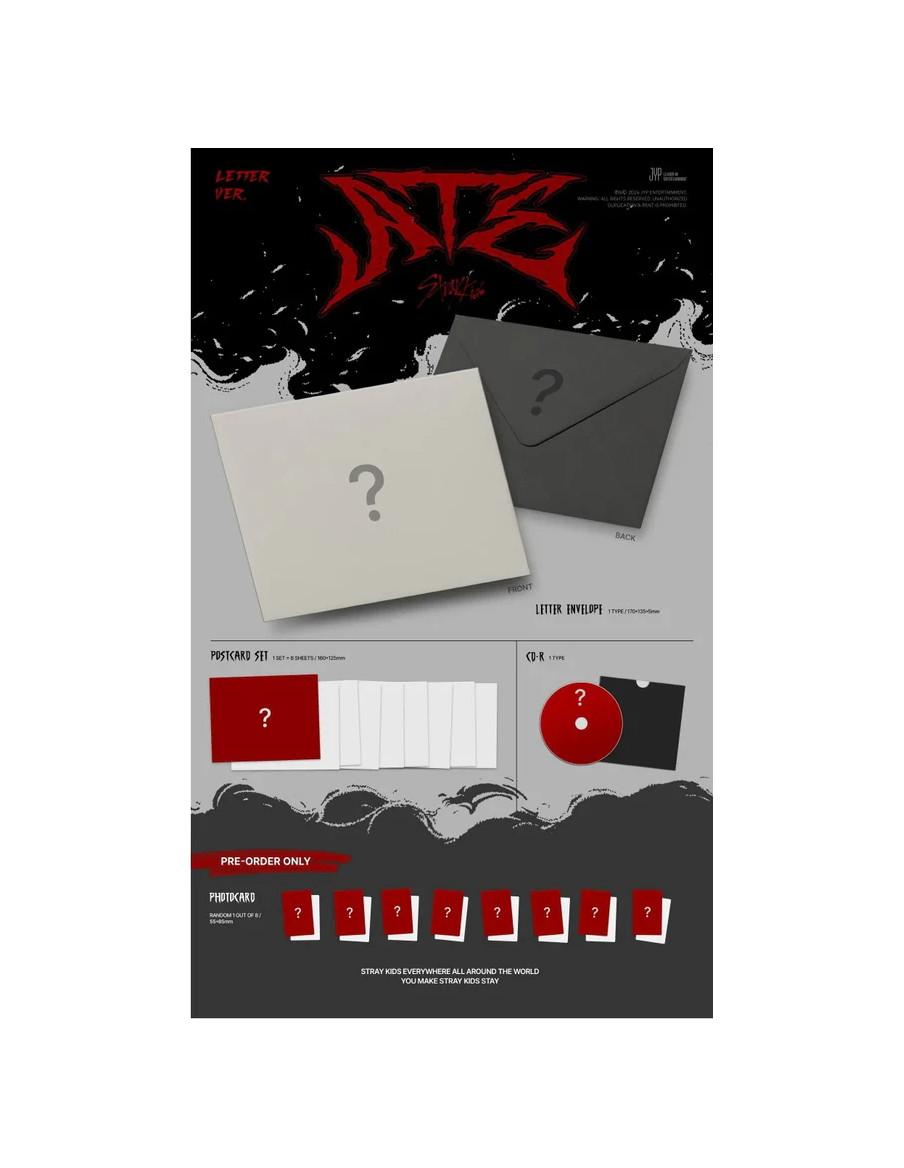 STRAY KIDS - ATE (9th Mini Album) Letter Ver.  - STRAY KIDS - ATE (9th Mini Album) Letter Ver. El grupo Stray Kids: Bang Chan, L
