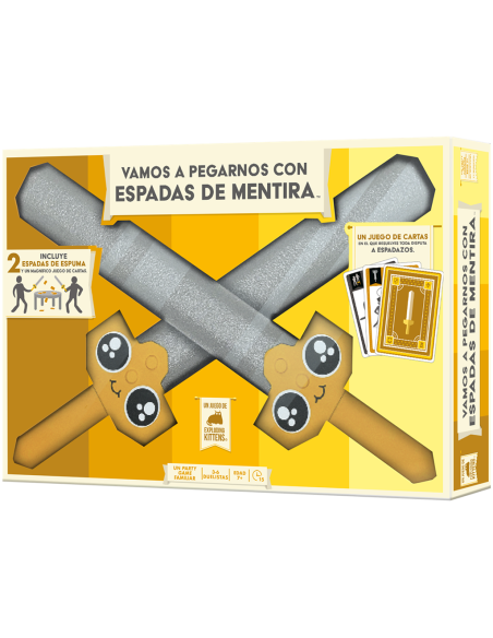 Vamos a Pegarnos con Espadas de Mentira. Juego de mesa  - Vamos a luchar a ESPADAZO LIMPIO  Vamos a pegarnos con espadas de ment