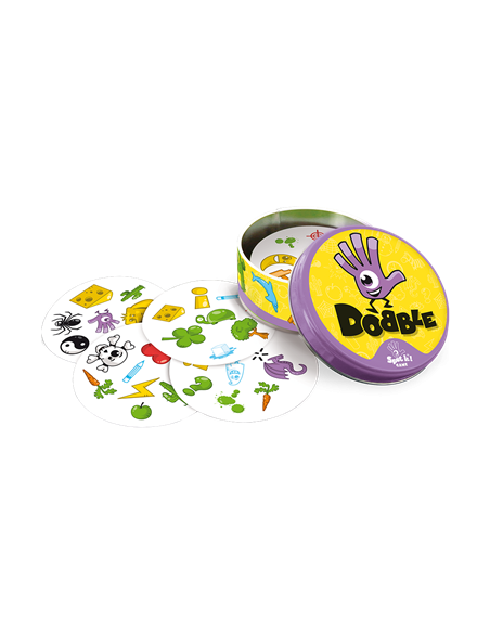 Dobble  -      Dobble un juego con más de 50 símbolos, 55 cartas, con uno, y solamente un símbolo idéntico entre cada carta. ¿Se