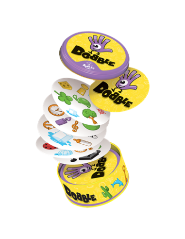 Dobble  -      Dobble un juego con más de 50 símbolos, 55 cartas, con uno, y solamente un símbolo idéntico entre cada carta. ¿Se