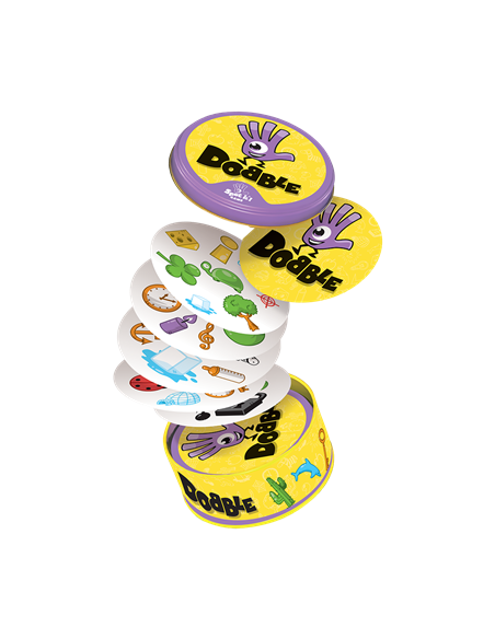 Dobble  -      Dobble un juego con más de 50 símbolos, 55 cartas, con uno, y solamente un símbolo idéntico entre cada carta. ¿Se