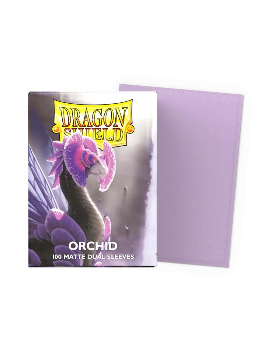 Dragon Shield Standard Size Sleeves (63x88mm) - Orchid Dual Mate (100)  - Compatible with Magic The Gathering, Pokémon TCG, Digi