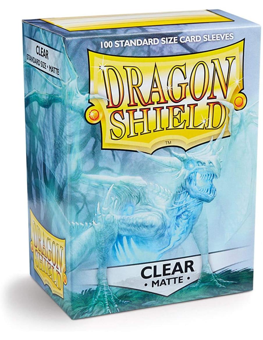 Fundas Dragon Shield Tamaño Standard (63x88mm) - Transparentes / Clear mate (100u)  - Protege tus cartas con las fundas de la pr