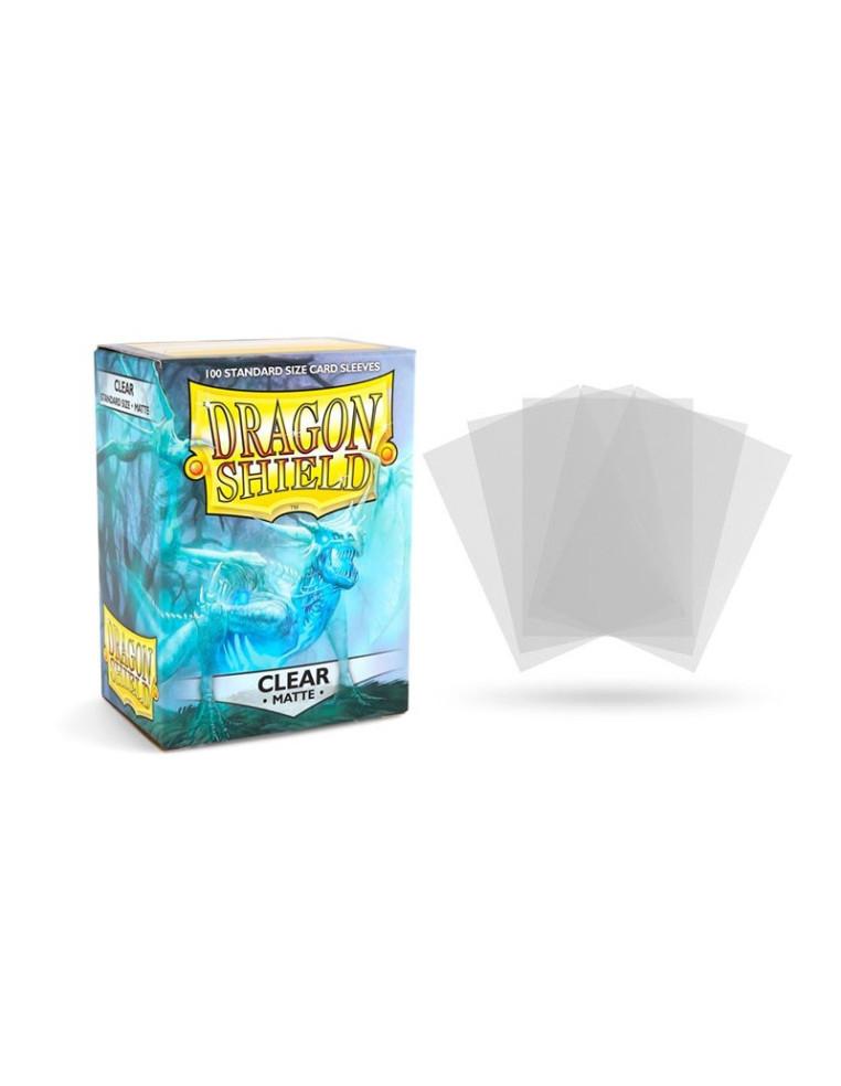 Fundas Dragon Shield Tamaño Standard (63x88mm) - Transparentes / Clear mate (100u)  - Protege tus cartas con las fundas de la pr