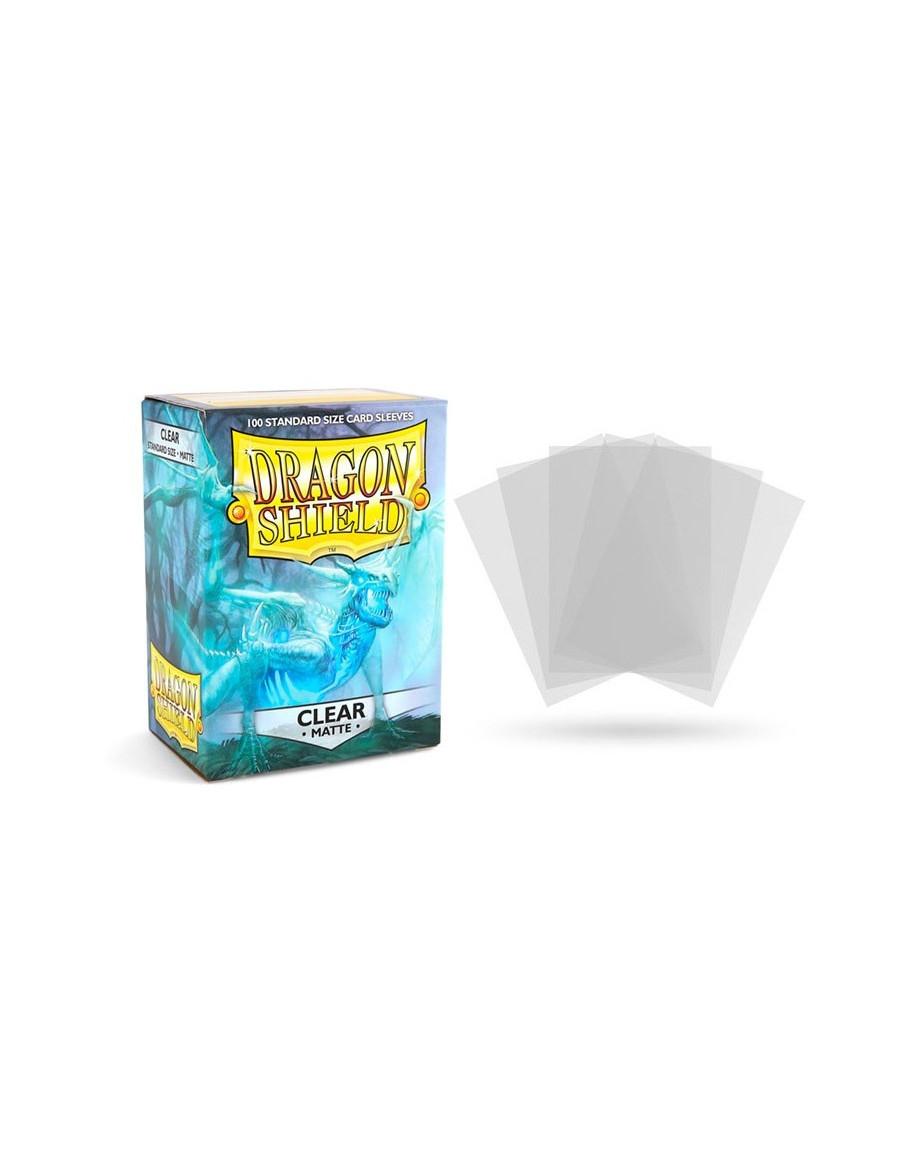 Fundas Dragon Shield Tamaño Standard (63x88mm) - Transparentes / Clear mate (100u)  - Protege tus cartas con las fundas de la pr