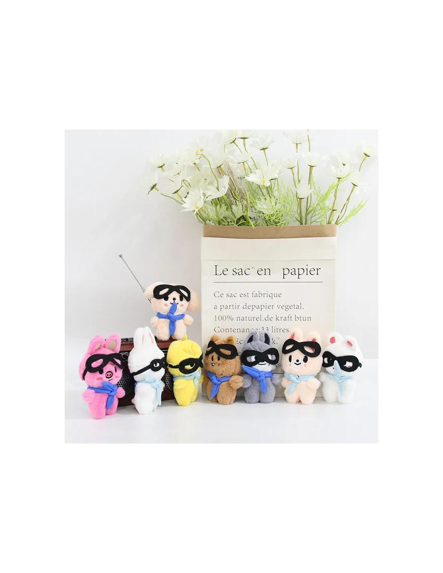 Peluche Colgante Skzoo 10cm - STRAY KIDS  - Peluche Skzoo Versiones:  Wolf Chan (Bang Chan) - Lobo Leebit (Lee Know) - Conejo bl