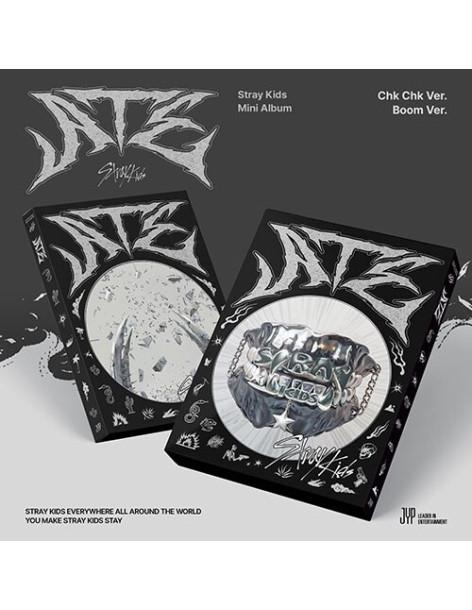 STRAY KIDS - ATE (9th Mini Album)  - Versiones: Boom y CHK CHKEl grupo Stray Kids: Bang Chan, Lee Know, Changbin, Hyunjin, Han,