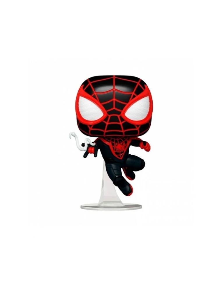 Funko Pop Spider-man 2 Miles Morales (Upgraded Suit)  - Funko POP! Spider-Man Across the Spiderverse de Marvel en vinilo, en dis
