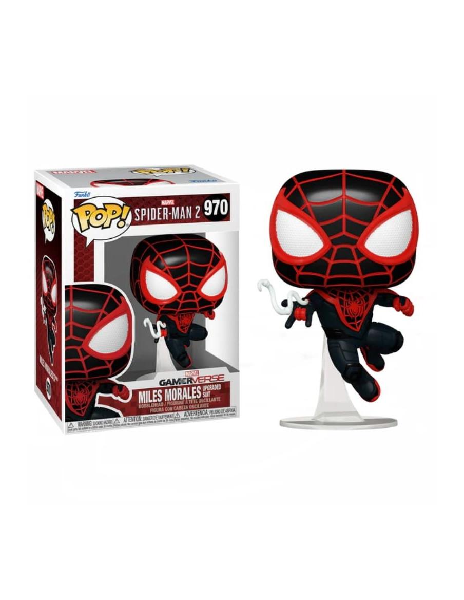 Funko Pop Spider-man 2 Miles Morales (Upgraded Suit)  - Funko POP! Spider-Man Across the Spiderverse de Marvel en vinilo, en dis