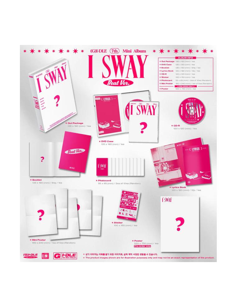 (G)I-DLE - I SWAY (7th Mini Album)  -  (G)I-DLE - I SWAY (7th Mini Album) 3 Versiones: Wind (amarillo-rosa); Wave (azul); Beat (