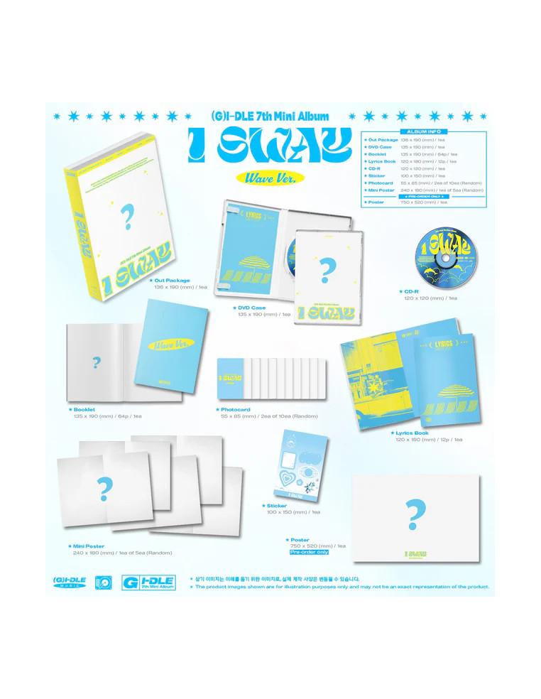 (G)I-DLE - I SWAY (7th Mini Album)  -  (G)I-DLE - I SWAY (7th Mini Album) 3 Versiones: Wind (amarillo-rosa); Wave (azul); Beat (