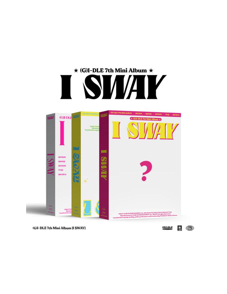 (G)I-DLE - I SWAY (7th Mini Album)  -  (G)I-DLE - I SWAY (7th Mini Album) 3 Versiones: Wind (amarillo-rosa); Wave (azul); Beat (