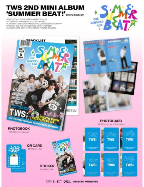 TWS - Summer Beat! (2nd Mini Album) WEVERSE ALBUMS VER.  - Contenido: Libro fotográfico: 17 x 24 cm / 48 páginas 1 Photocard QR