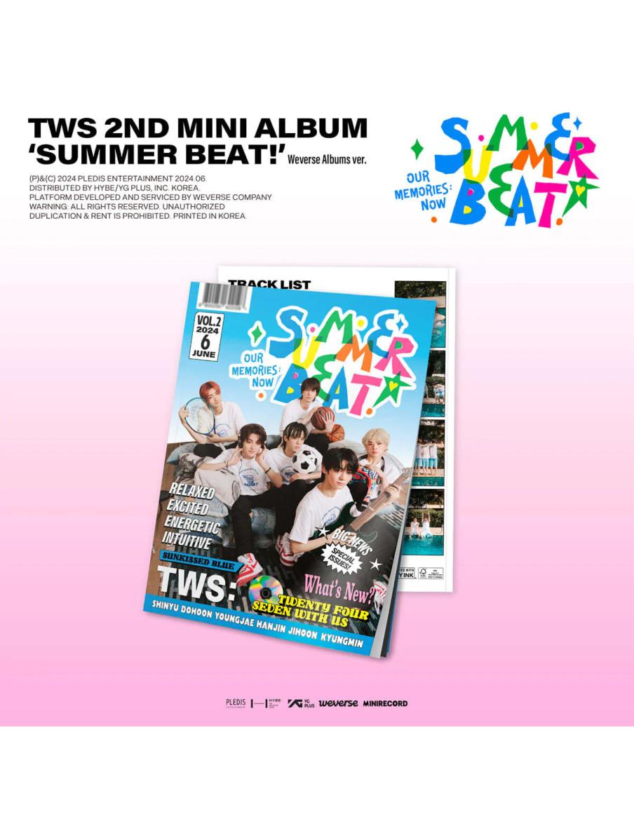 TWS - Summer Beat! (2nd Mini Album) WEVERSE ALBUMS VER.  - Contenido: Libro fotográfico: 17 x 24 cm / 48 páginas 1 Photocard QR 
