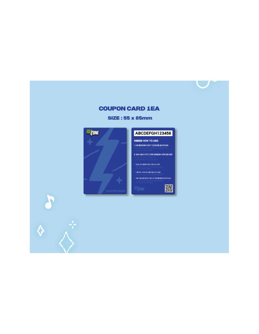 NCT ZONE - COUPON CARD (OLD SCHOOL VER.)  -   - Photocard tipo cupón card - 20 Photocards  - 1 Photocard tipo selfie (1 de 20 po