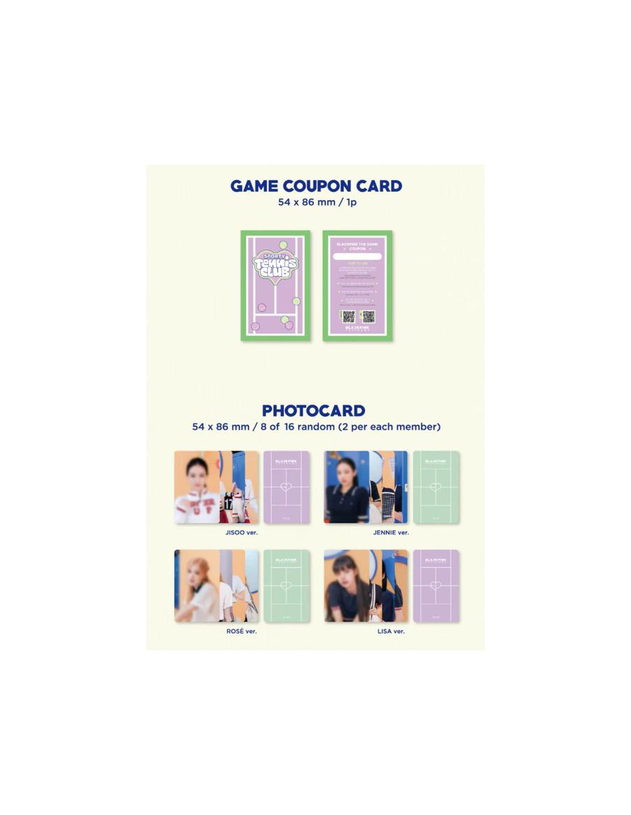 BLACKPINK - THE GAME PHOTOCARD COLLECTION: SPORT  - - Photocard Video QR card - Game, coupon card - 8 Photocards (2 de cada miem