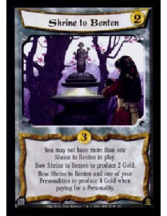 Shrine to Benten FOIL - You may not have more than one Shrine to Benten in play.Bow Shrine to Benten to produce 2 Gold.Bow Shri
