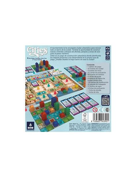 Cities. Juego de mesa. (Español)  - El Ayuntamiento te ha encargado el plan urbanístico para renovar todo un barrio de la ciudad 2
