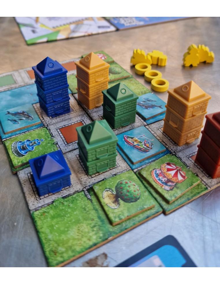 Cities. Juego de mesa. (Español)  - El Ayuntamiento te ha encargado el plan urbanístico para renovar todo un barrio de la ciudad