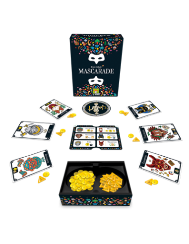Mascarade  - Mascarade es un juego de engaño de 2 a 13 jugadores, diseñado por el genial Bruno Faidutti. 