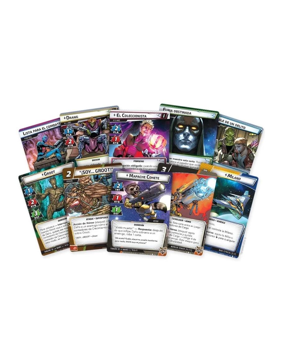 Marvel Champions. LCG: Los Más Buscados de la Galaxia (Español)  - CONTENIDO 268 cartas (97 cartas  de Jugador, 19 cartas de Vil