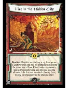 Fire in the Hidden City  - Reaction: Play after an attacking army destroys one of your Provinces that has no defending units dur