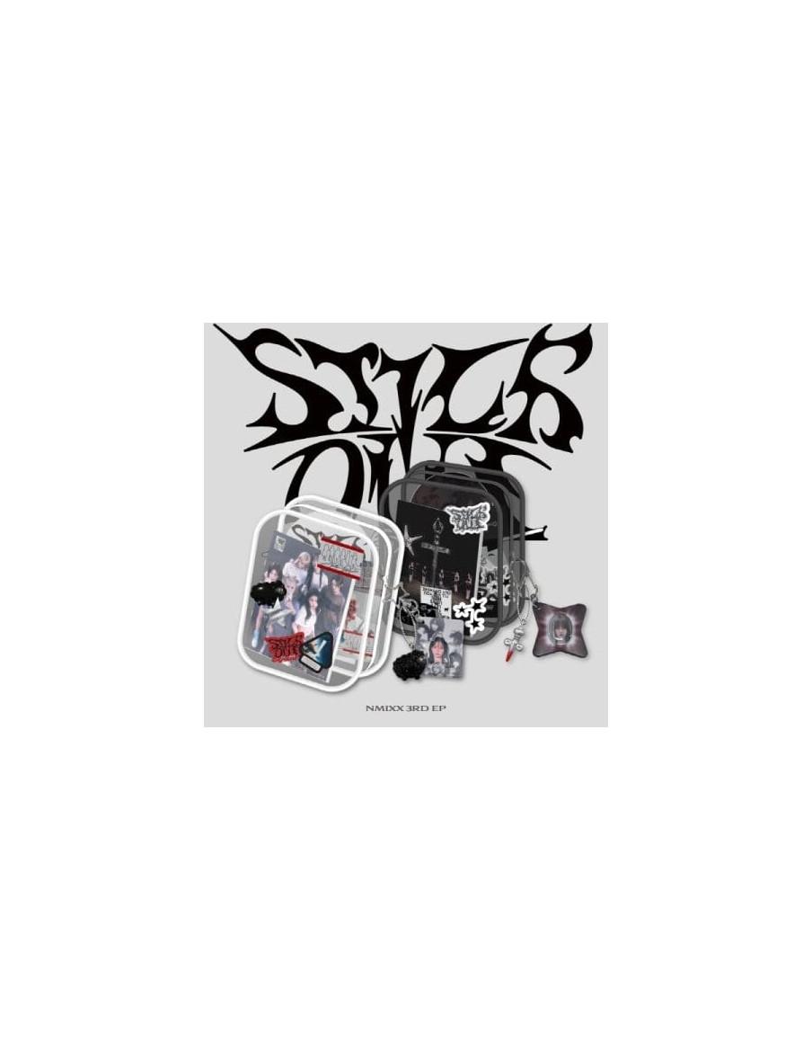 NMIXX - FE3O4: STICK OUT (3RD EP) LIMITED Ver. + Applemusic Photocard  - Contenido:Bolsito transparente con cremallera y bordes 