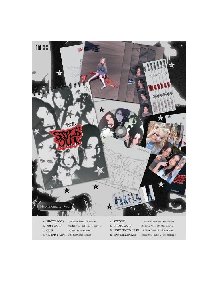 NMIXX - FE3O4: STICK OUT (3RD EP) + Applemusic Photocard  - Contenido:- Libro fotográfico de 112 páginas- Postal (1 de 6 posible