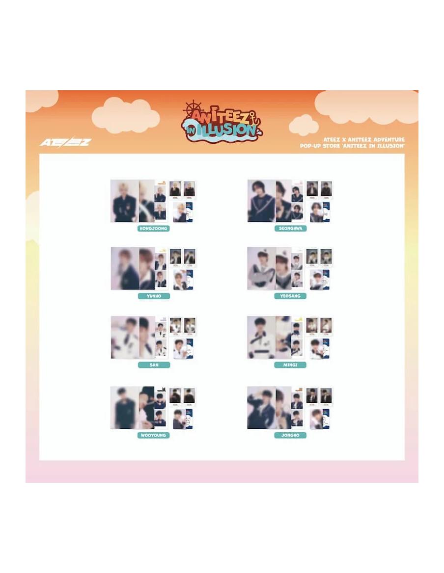 ATEEZ - ANITEEZ IN ILLUSION Photo Package (Varias versiones)  - Contenido:2 Fotos tamaño postal1 postal con 4 fotos (estilo foto