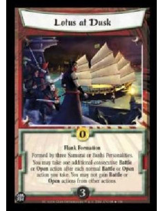 Lotus at Dusk - Flank Formation Formed by three Samurai of Bushi Personalities. You may take one additional consecutive Battle