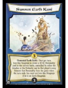 Summon Earth Kami  - Elemental Earth Battle: Once per turn, bow this Shugenja to create a 1F/1C Personality card in the current