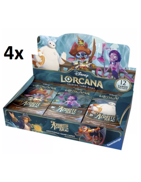 Azurite Sea: Case (4x Cajas de Sobres) LORCANA (Inglés)  - 